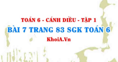 Bài 7 trang 83 SGK Toán 6 tập 1 Cánh Diều